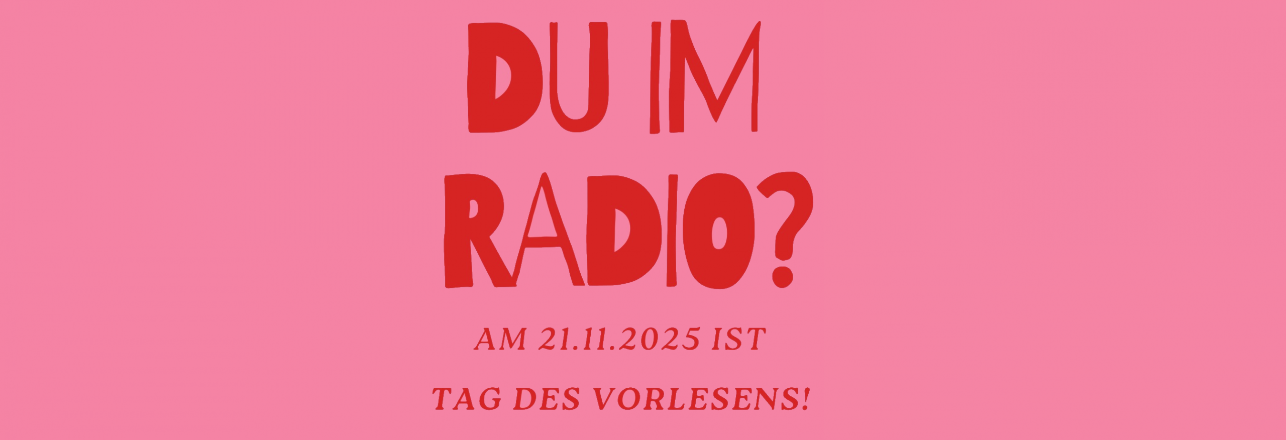 Vorlesen im Radio?
