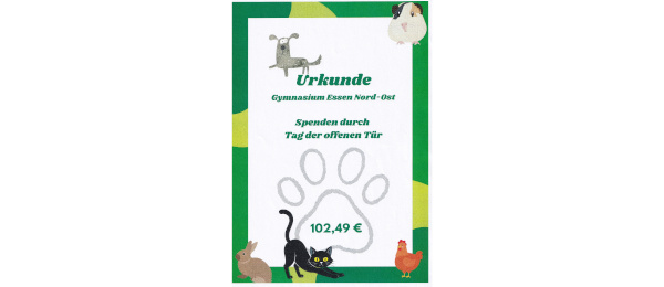 Die Tierschutz AG hat für das Albert-Schweitzer-Tierheim gesammelt