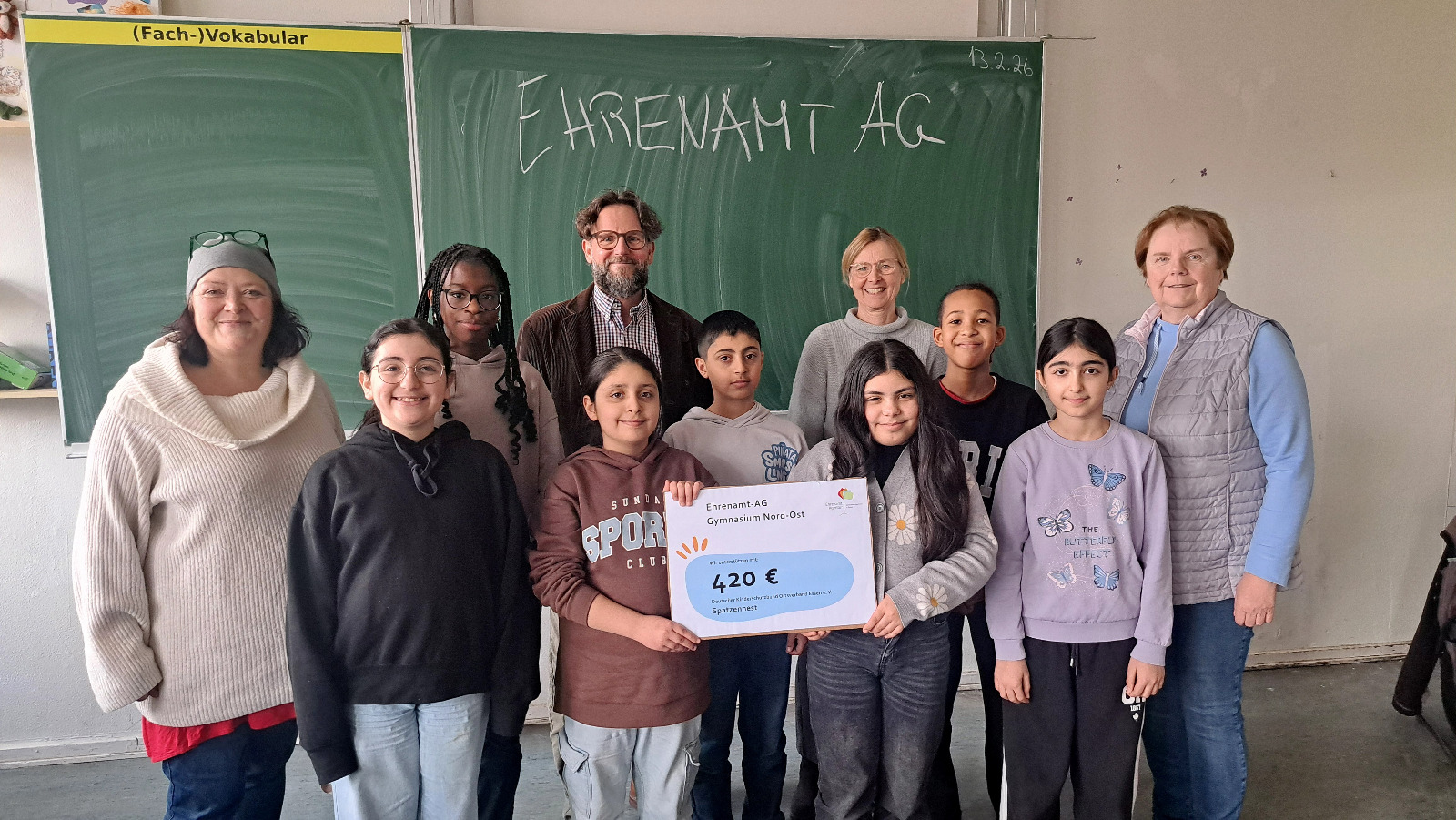 Die Ehrenamt AG hat sich für  die Kindernotaufnahme „Spatzennest“ engagiert: